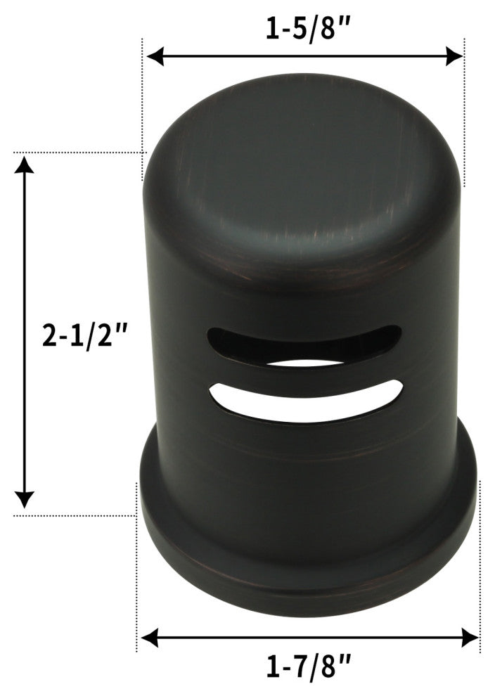 Copper Kitchen Dishwasher Air Gap Cap, Oil Rubbed Bronze