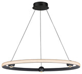 ET2 E23513 Nodes 32"W LED Ring Chandelier - Black