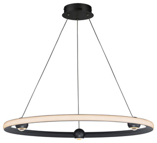 ET2 E23513 Nodes 32"W LED Ring Chandelier - Black