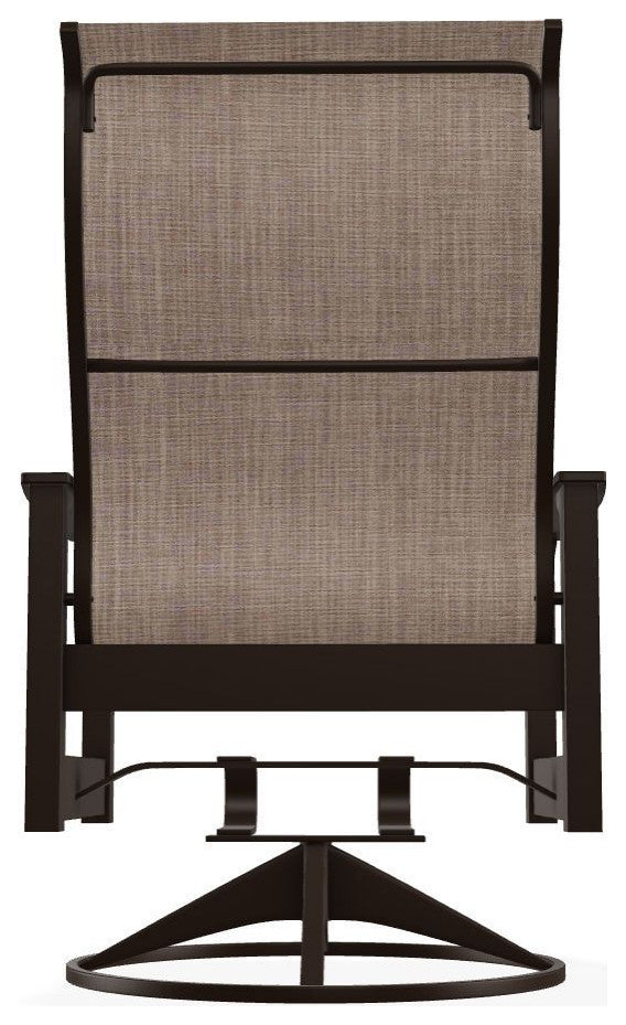 Leeward Sling Outdoor Swivel Rocker, Augustine Fennel/Kona