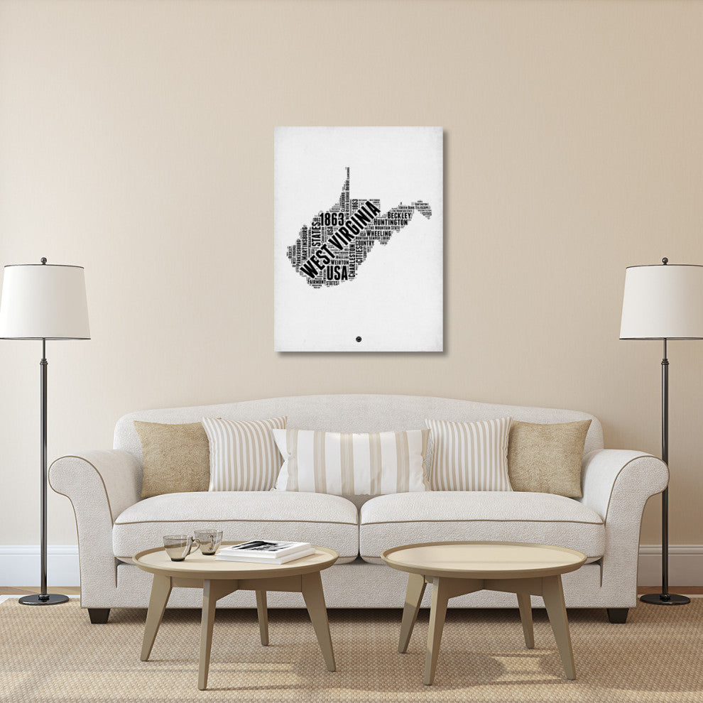 "West Virginia Word Cloud 2" Fine Art Print