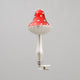 Red Toadstool Mushroom With Clip Attachment Ornament