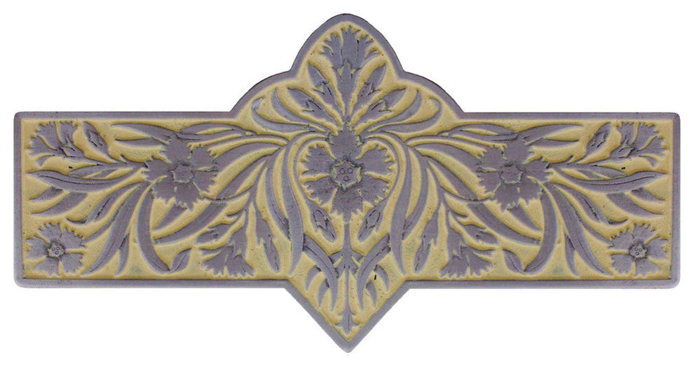 Dianthus Pull, Antique-Style Pewter-Saffron