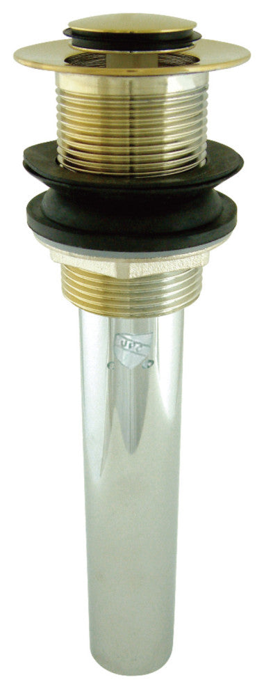 Fauceture Push Pop-Up Drain without Overflow, Polished Brass