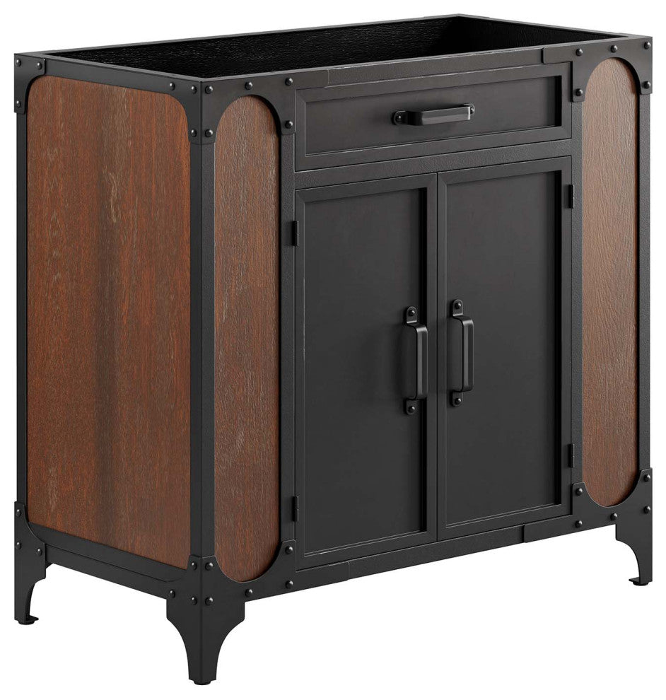 Steamforge 36" Bathroom Vanity Cabinet (Sink Basin Not Included) - Black Walnut