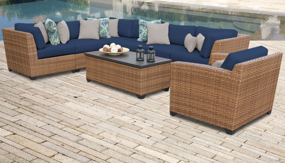 Laguna 8 Piece Outdoor Wicker Patio Furniture Set 08d