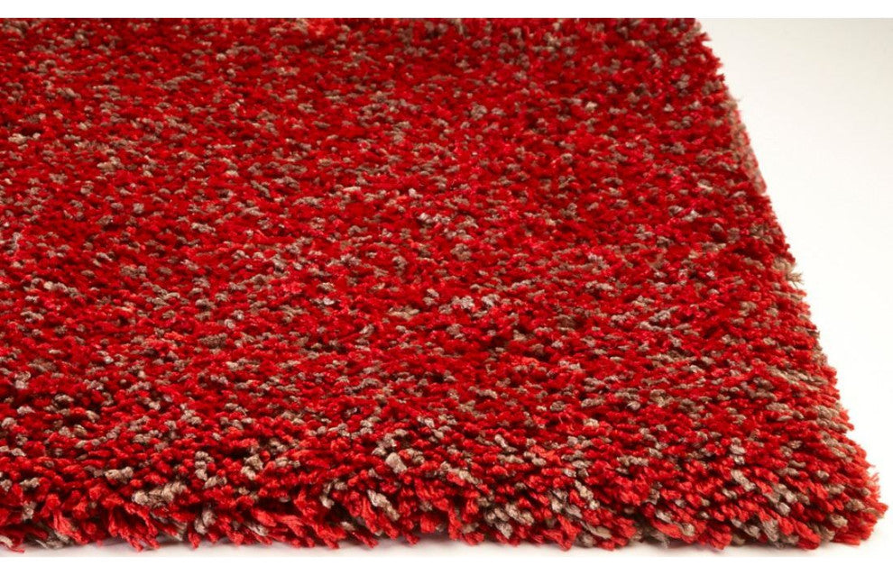 KAS Bliss 1584 Red Heather Shag Area Rug, 5' x 7'