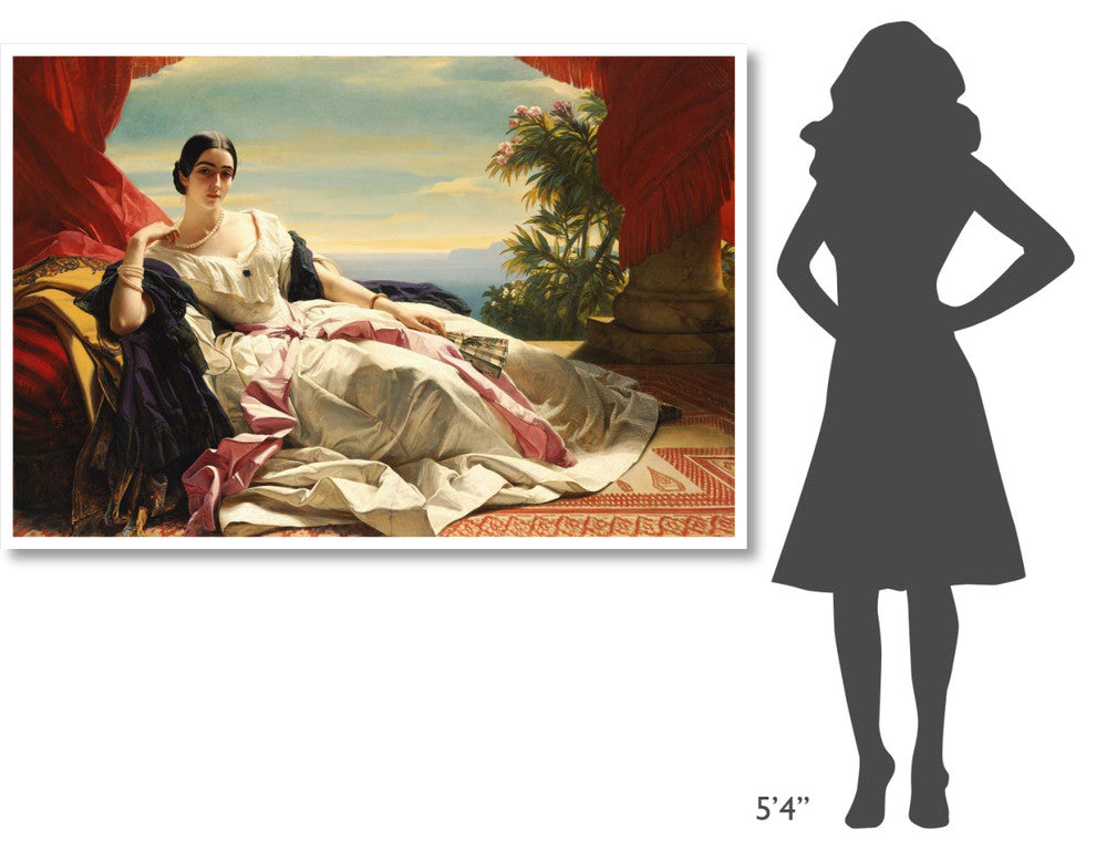 "Portrait of Leonilla, Princess of Sayn-Wittgenstein-Sayn" Paper Art, 62"x42"