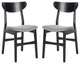 Safavieh Lucca Retro Dining Chair, Set of 2, Black/Grey