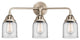 Small Bell Bath Vanity Light, Brushed Satin Nickel, Clear, Clear