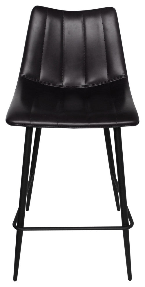 Contemporary Alibi Counter Stool Matte Black - M2 - Black