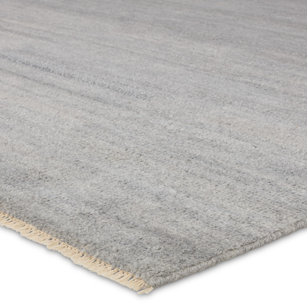 Jaipur Living Origin Knotted Solid Light Gray Area Rug, 10'x14'