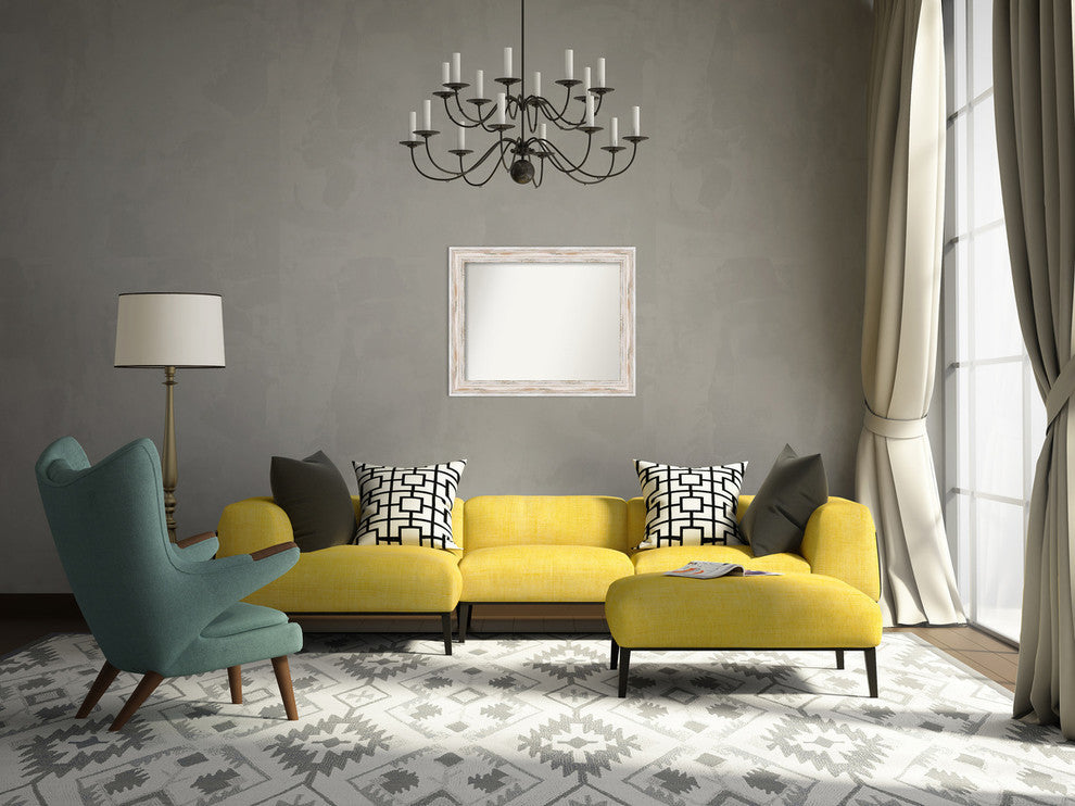 Wall Mirror Choose your Custom Size, Alexandria White Wash