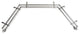 Giles 13/16" Bay Window Double Curtain Rod, Satin Nickel