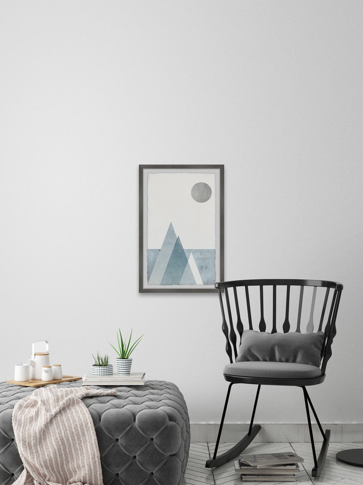 "Moon Above Iceberg" Framed Painting Print, 20"x30"