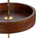 Lipton Tiered Decorative Tray, Walnut Brown/Gold 13x13x20
