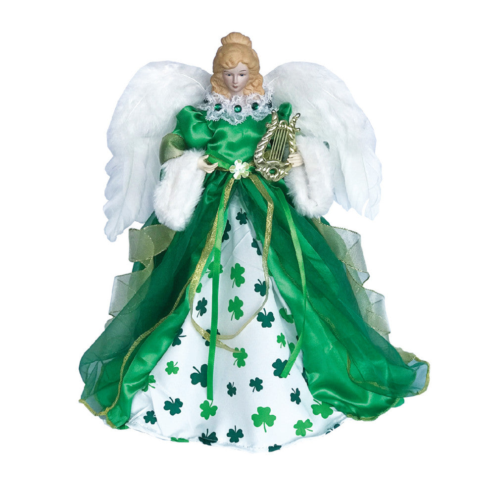 15" Shamrock Angel Tree Topper