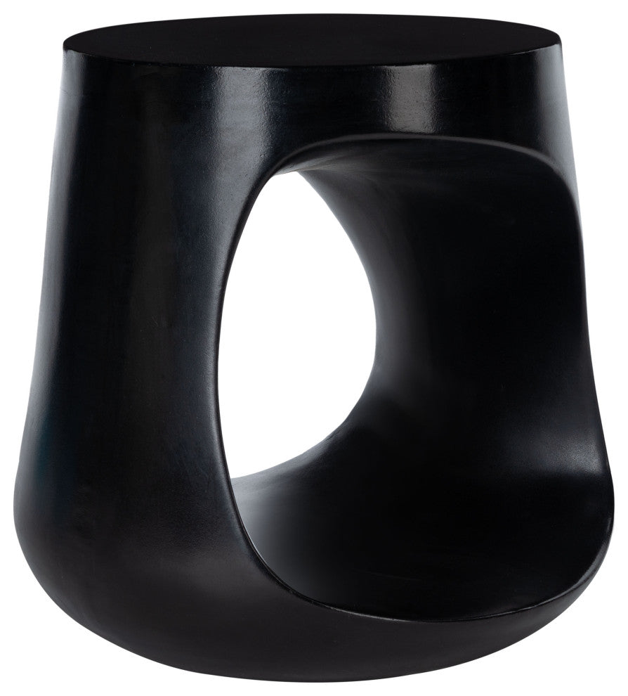 Safavieh Vikki Concrete Accent Stool, Black