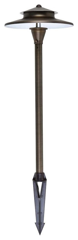 Elitco Lighting Landscape Outdoor Path Light, Antique Brass - P804
