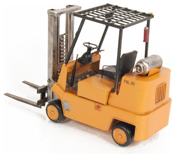 HANDMADE PROPANE FORKLIFT METAL Collectible Metal scale model Forklift