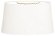 Shallow Oval Hardback Lampshade, Linen White, 14"x16"x9"