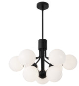 9-Light Chandelier, Matte Black