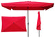 10x7' Outdoor Patio Market Umbrella With Push Button Tilt and Crank, Red