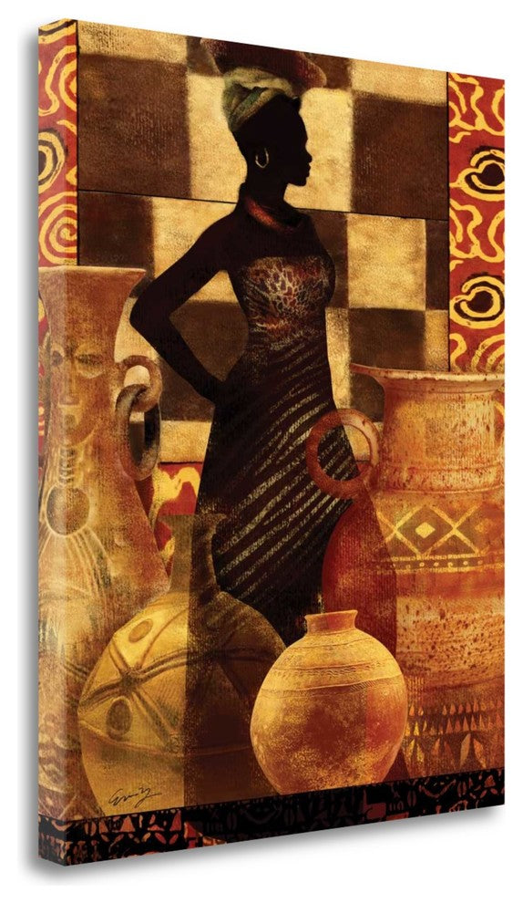 "African Traditions I" By Eric Yang, Giclee Print on Gallery Wrap Canvas