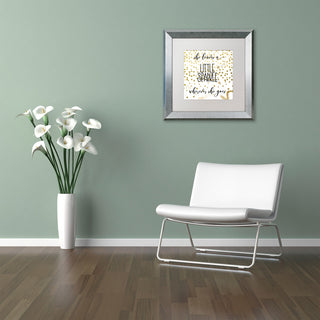 Color Bakery 'Sparkle' Matted Framed Art, Silver Frame, White Mat, 11x11