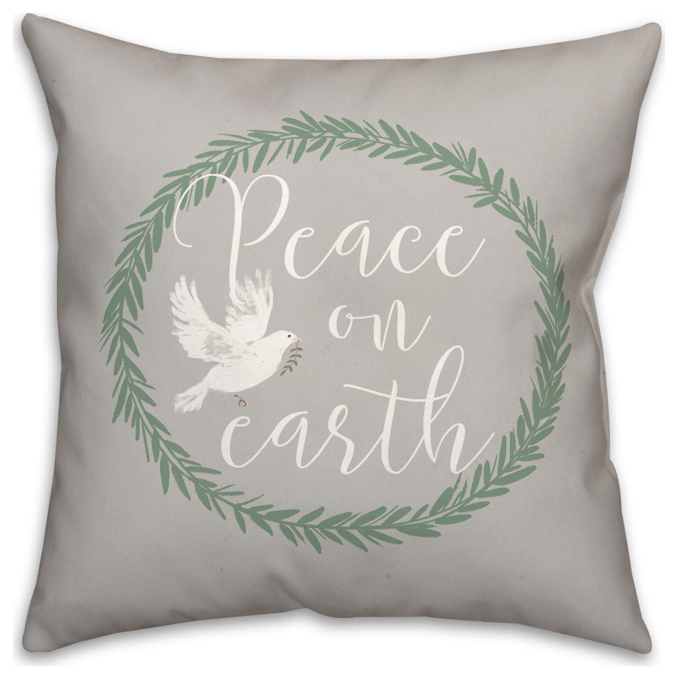 Peace on Earth 18x18 Spun Poly Pillow