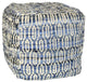 Blue Bohemian Square Pouf