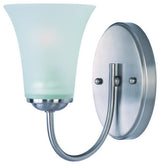 Maxim 10051 Logan 5"W Bath Light - Satin Nickel / Frosted Glass