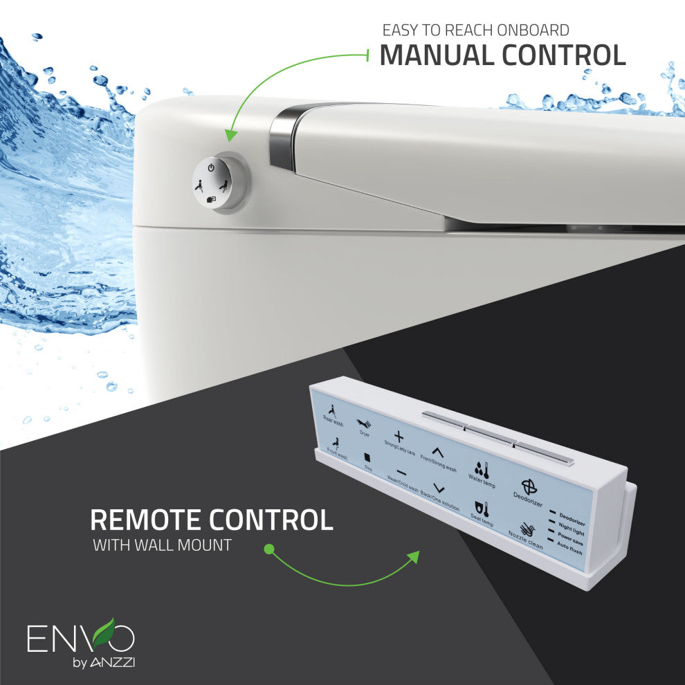 ENVO Aura Smart Bidet Toilet with Remote & Auto Flush