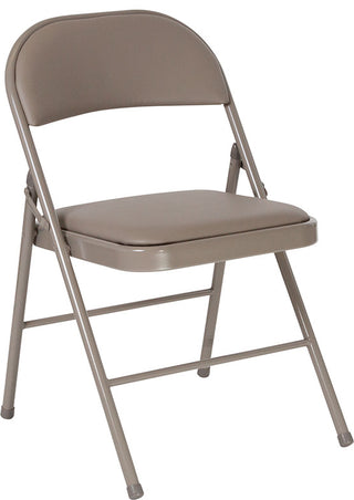 2 Pack HERCULES Series Double Braced Vinyl Folding Chair, Gray