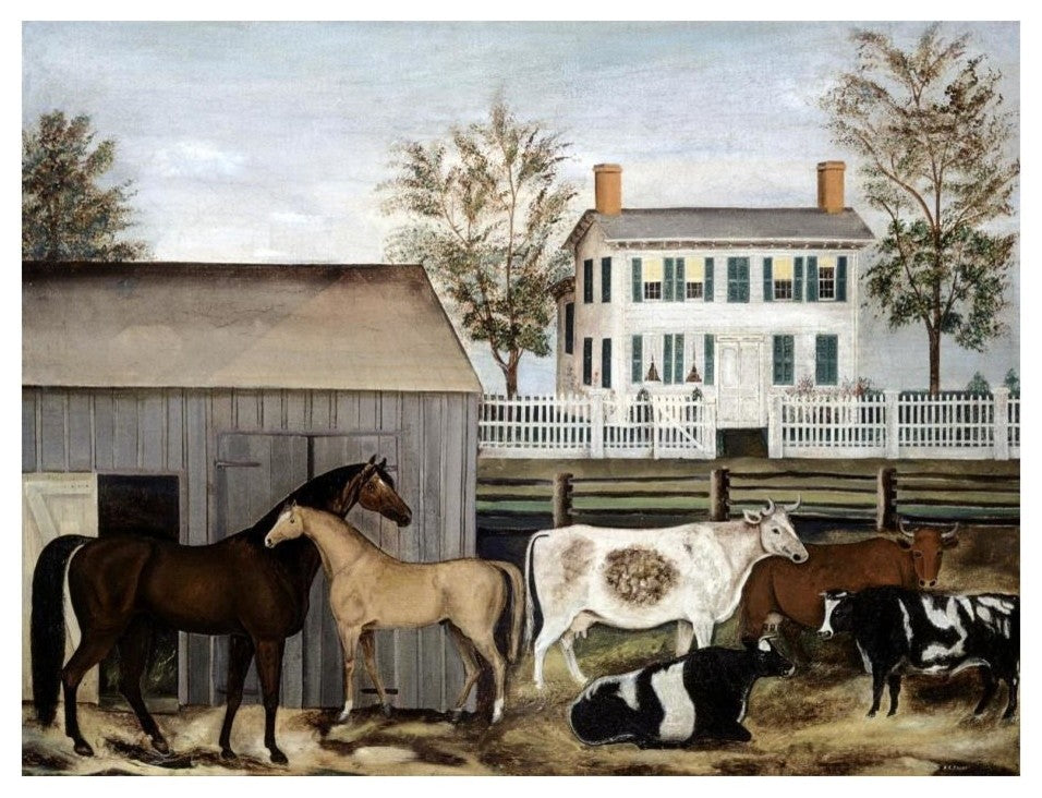 "Barnyard" Digital Paper Print by A.E. Zeliff, 24"x19"