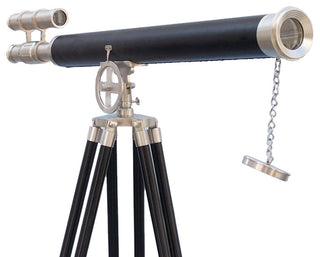 Floor Standing Brushed Nickel With Leather Griffith Astro Telescope 65''