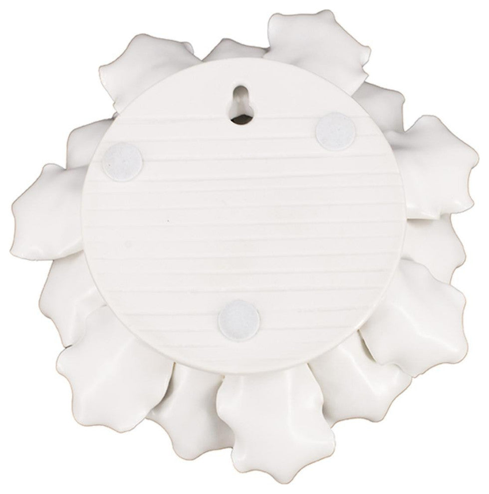 Cream Exaggerated 6" Ceramic Flower Wall Art
