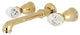 Kingston Brass Two-Handle Wall Mount Tub Faucet, Polished Brass