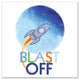 Blast Off 12x12 Canvas Wall Art