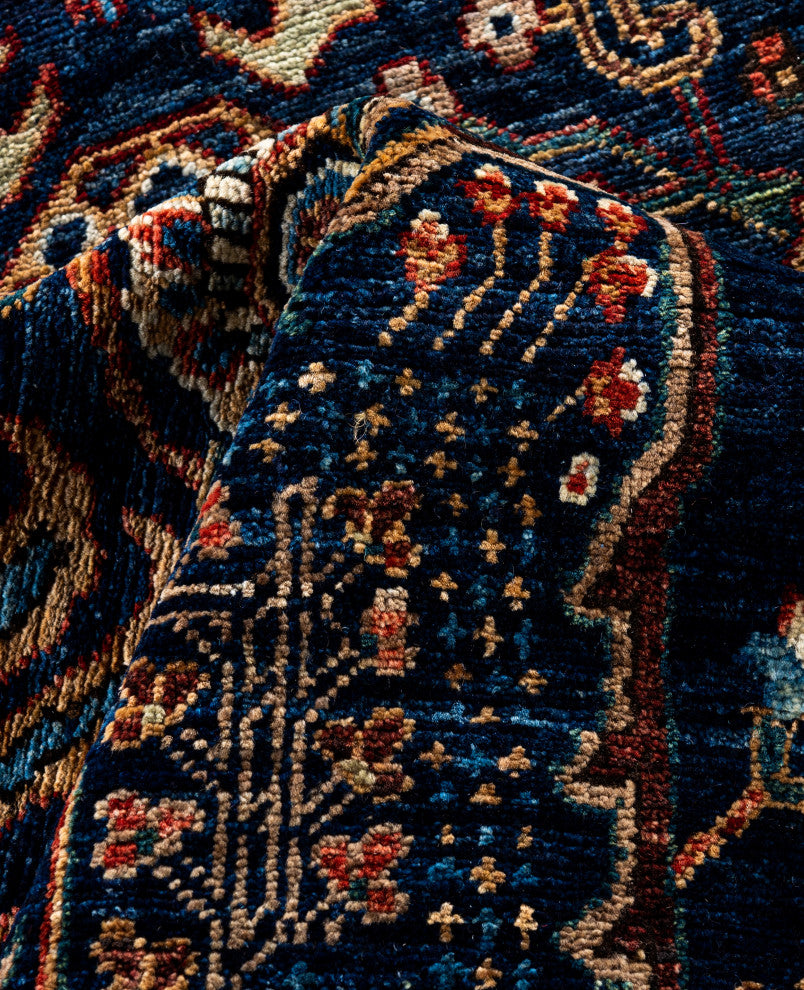 Serapi One-of-a-Kind Hand-Knotted Area Rug Blue, 9'0" x 12'0"