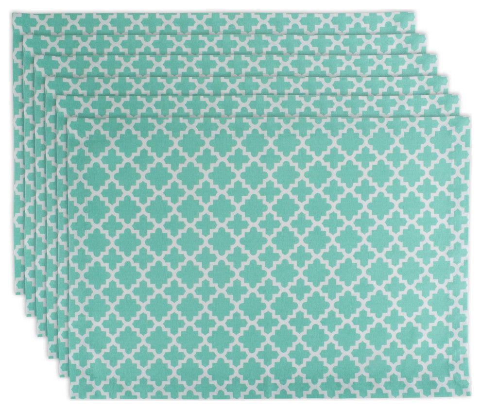 DII Aqua Lattice Placemat, Set of 6