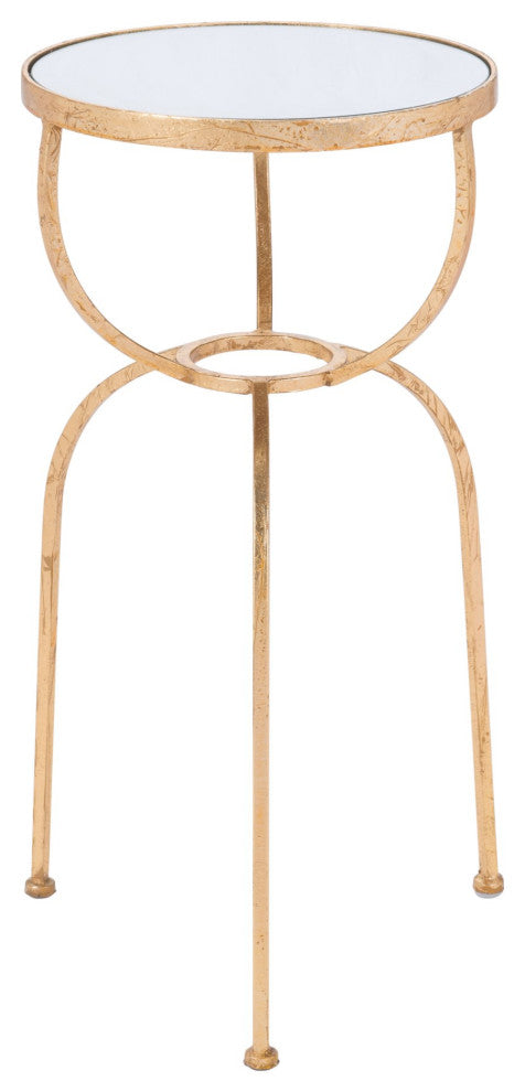 Sofa Side Table, Round, Glass, Steel Metal, Gold, Lounge Cafe Lobby Hospitality