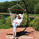 Sunnydaze Tufted Victorian Hanging Hammock Swing, 300 lb. Limit, Gray