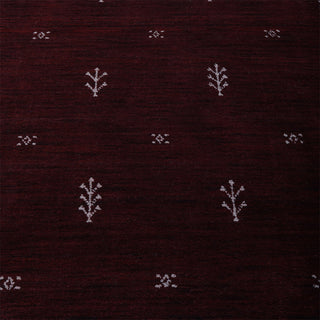 Hand Knotted Loom Wool Area Rug Contemporary Red White, [Rectangle] 9'x12'