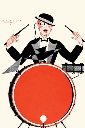 Deco Drummer - Canvas Poster 20" x 30"