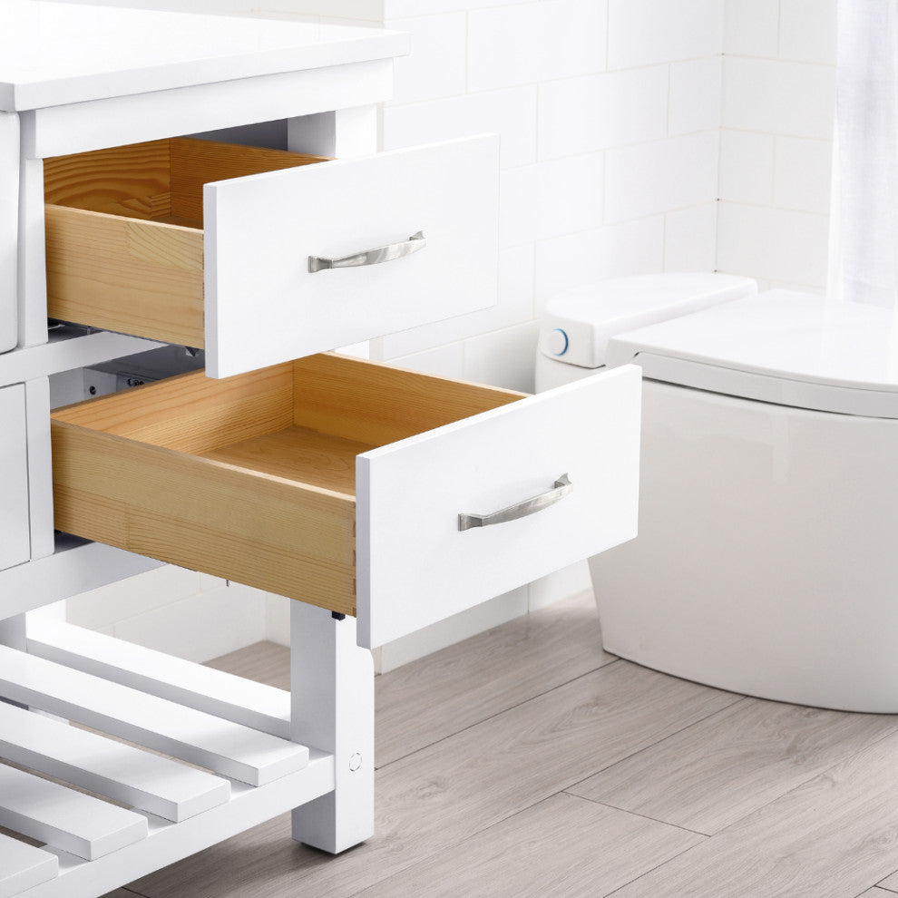 Wesley 60" Bathroom Vanity, White