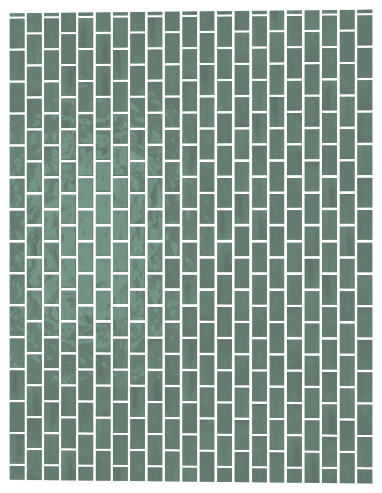 CastelloUSA Anacleto Ceramic Pressed 1"x2" Mosaic Tile, Green