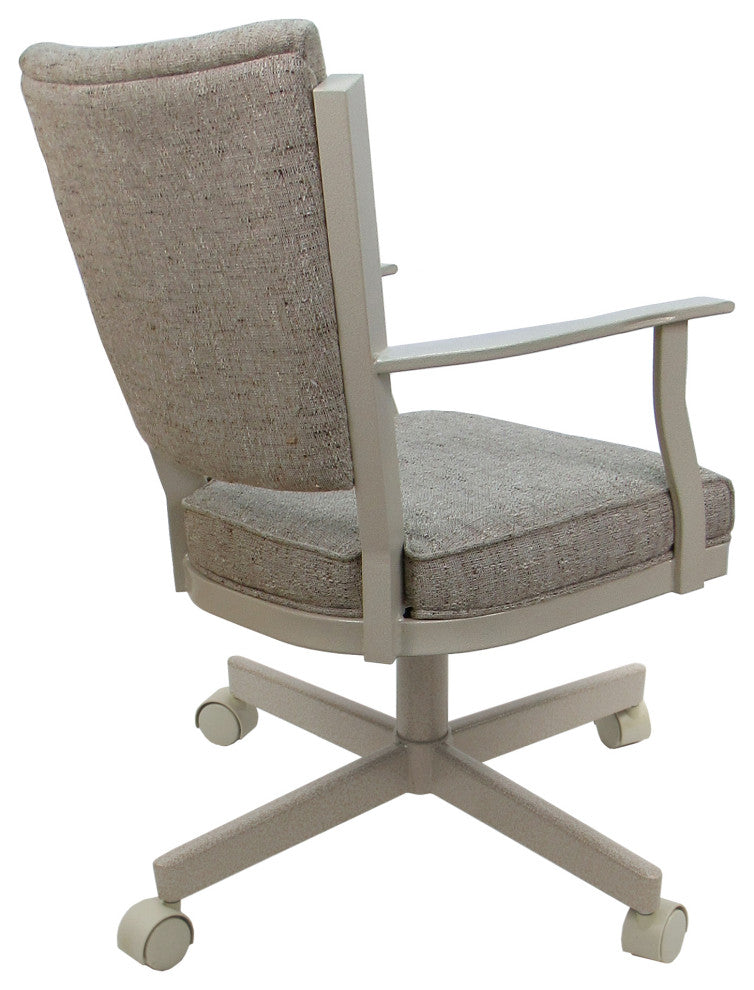 Montana Swivel Metal Dining Caster Chair Reading Base, Hemsath Driftwood - Beige