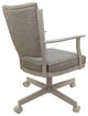 Montana Swivel Metal Dining Caster Chair Reading Base, Hemsath Driftwood - Beige