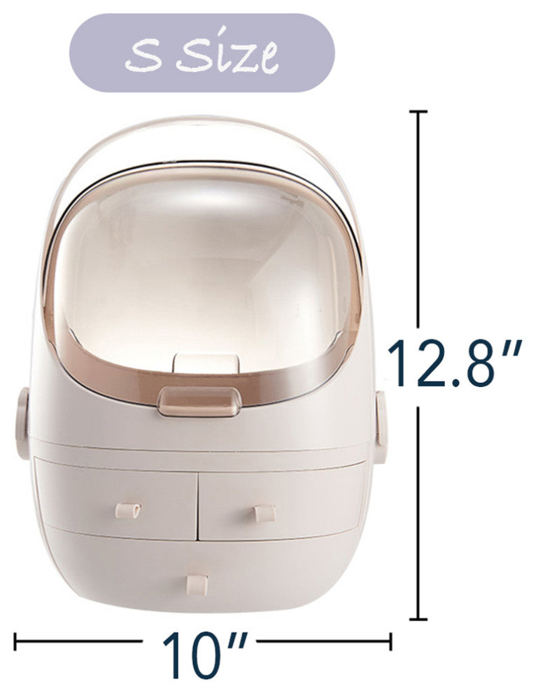 CozyBlock Small Modern Makeup Container Storage, Pink, Cosmetic Display Box